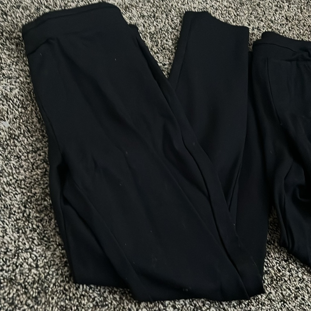 2 Pair Forever 21 Black Ponte Pant, worn - Picture 2 of 5